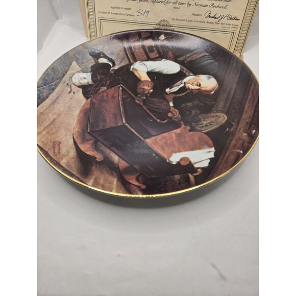 Edwin M. Knowles By Norman Rockwell Granpa's Gift Collector's Plate 80's Unisex - Picture 5 of 10